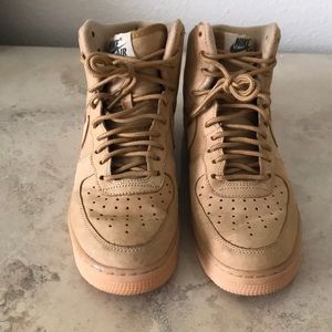 Air forces suede wheats size 8